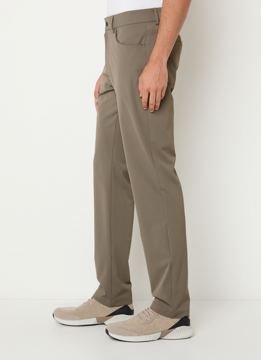 Boggi Milano Slim fit pantalon met steekzakken - detail 5 donkerbeige