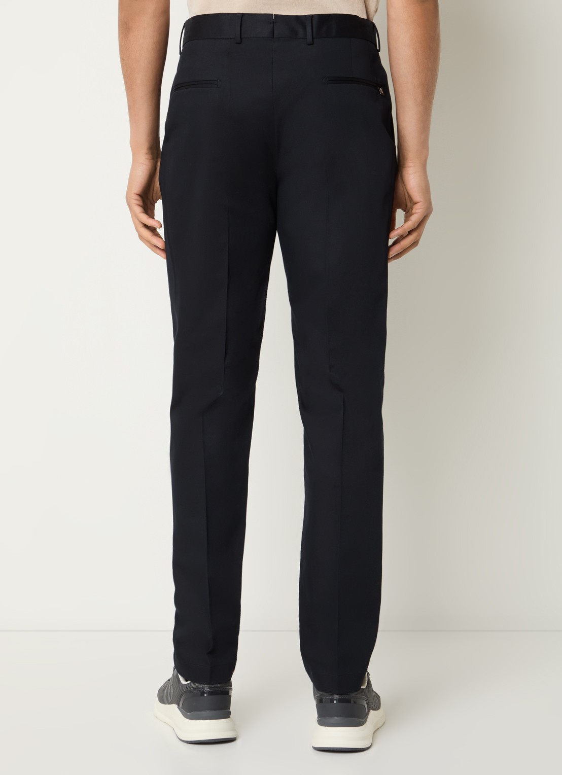 Boggi Milano Slim fit pantalon met steekzakken - achterkant donkerblauw