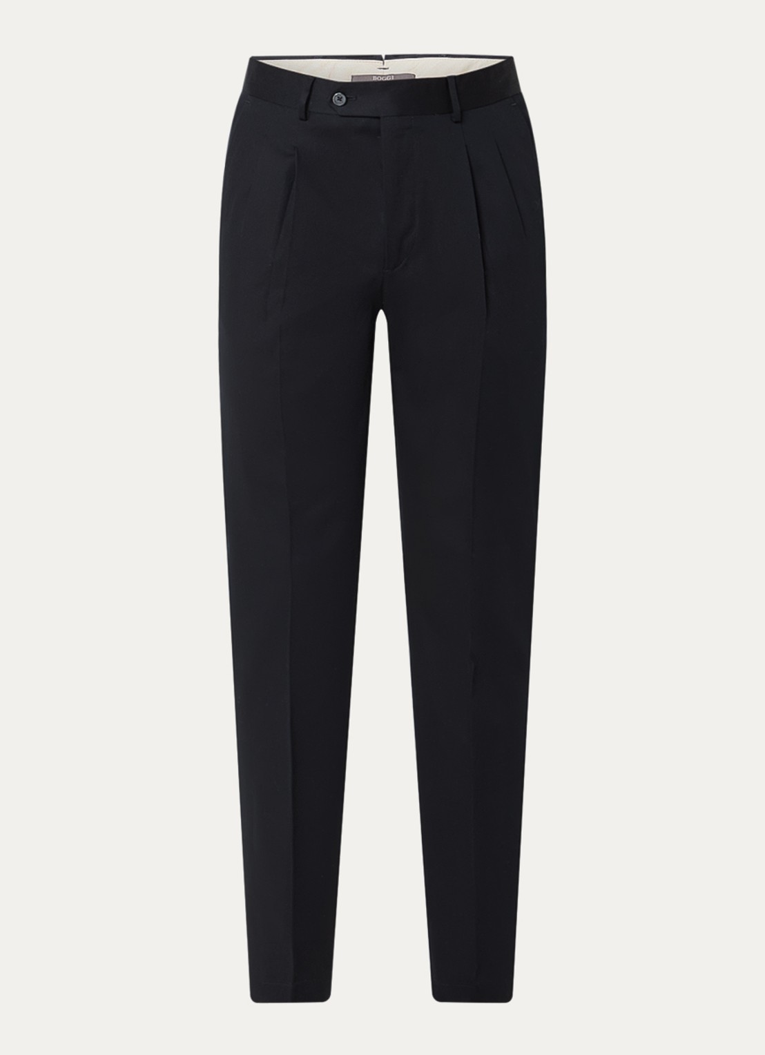Boggi Milano Slim fit pantalon met steekzakken - voorkant 2 donkerblauw