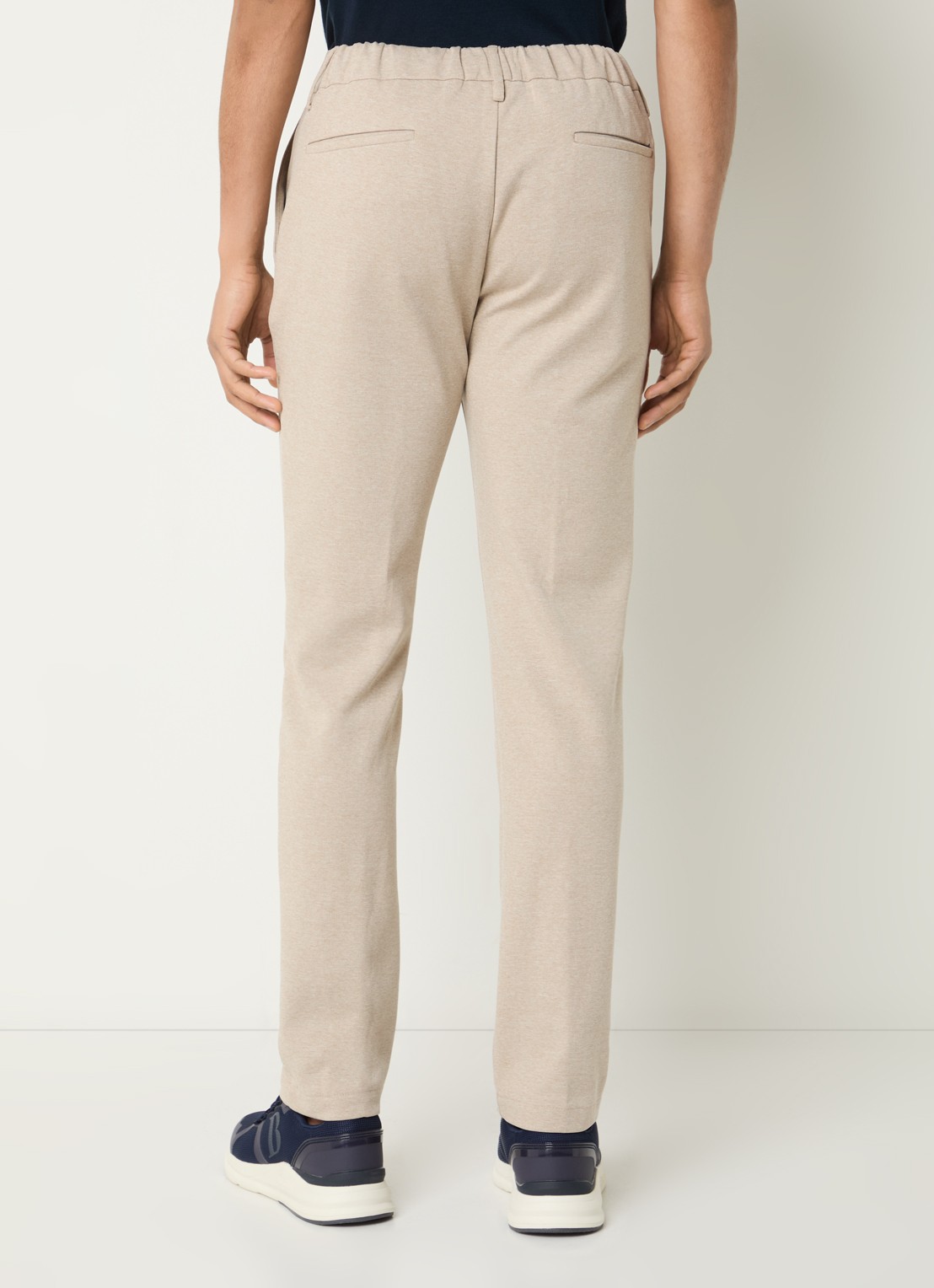 Boggi Milano Slim fit pantalon met steekzakken - achterkant beige