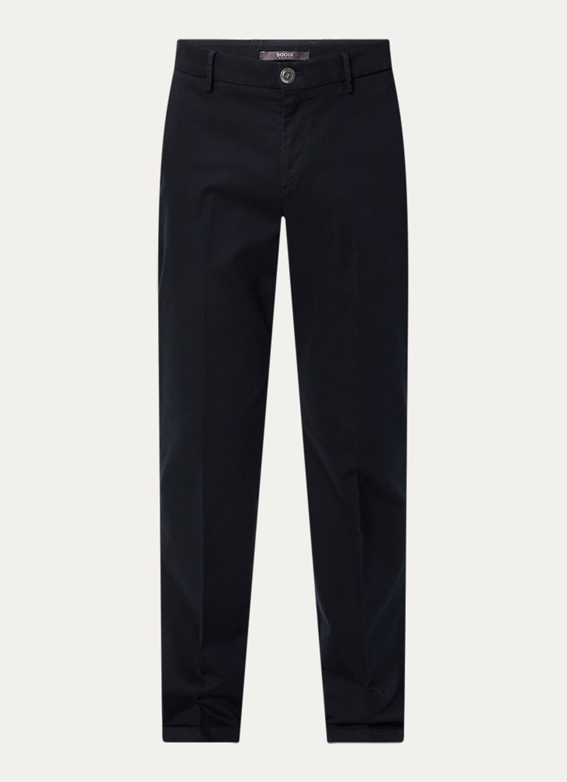 Boggi Milano Slim fit pantalon met steekzakken - voorkant 4 donkerblauw