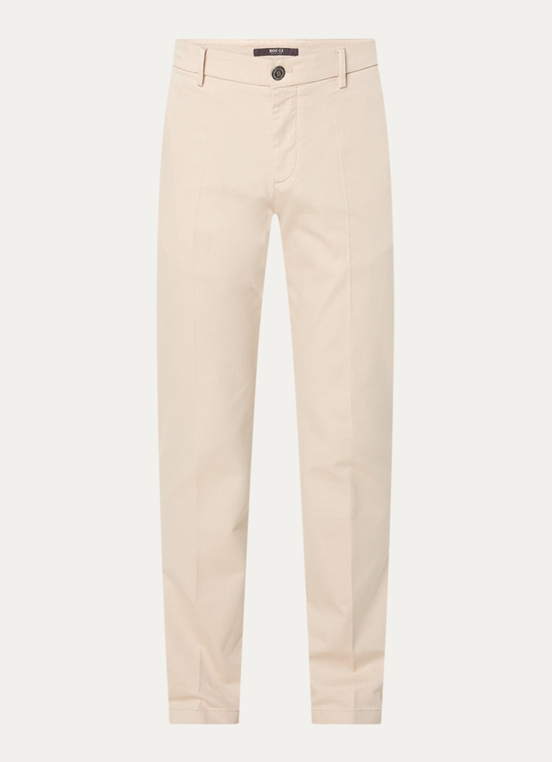 Boggi Milano Slim fit pantalon met steekzakken - voorkant creme