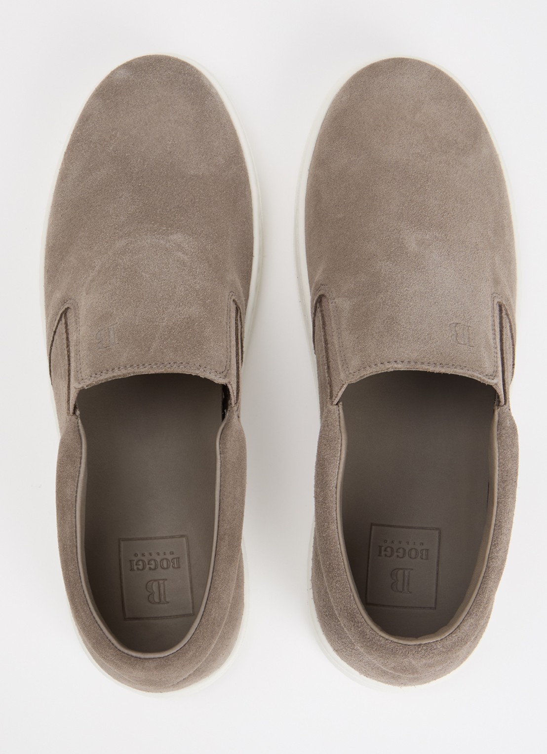 Boggi Milano Slip-on van suède - detail 3 taupe