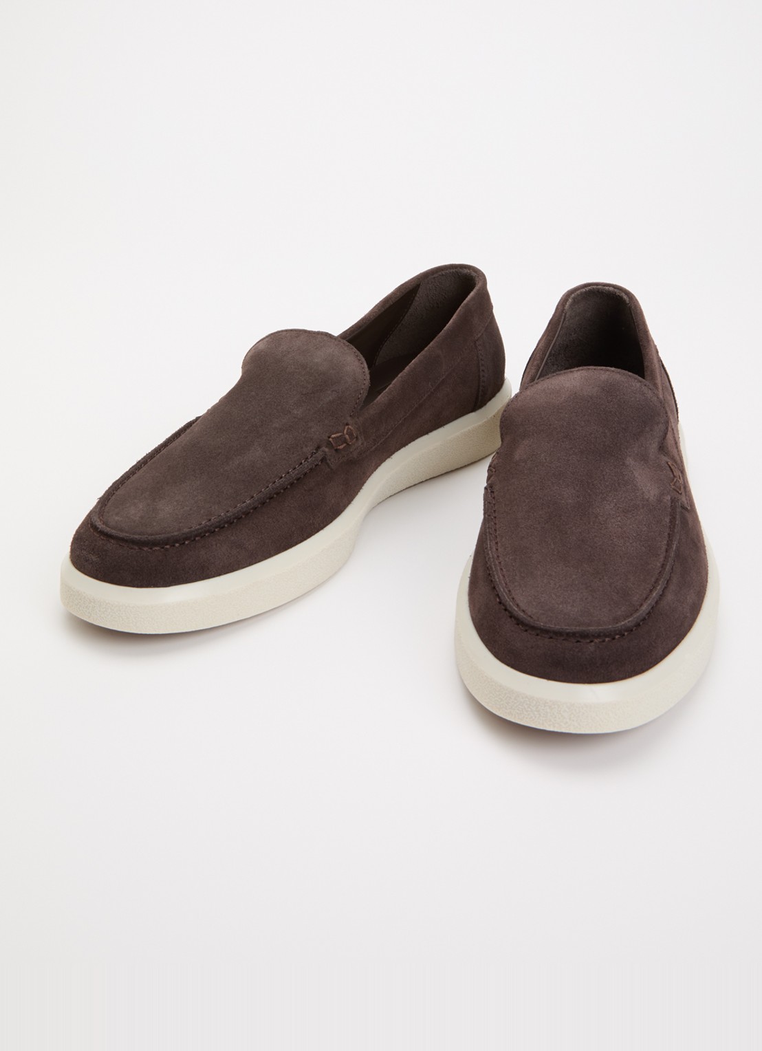 Boggi Milano Slip-on van suède - detail 3 donkerbruin