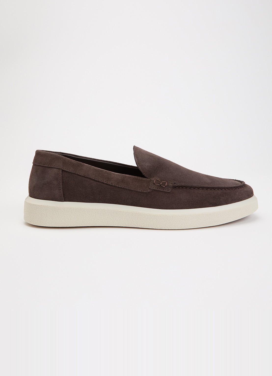 Boggi Milano Slip-on van suède - voorkant 2 donkerbruin