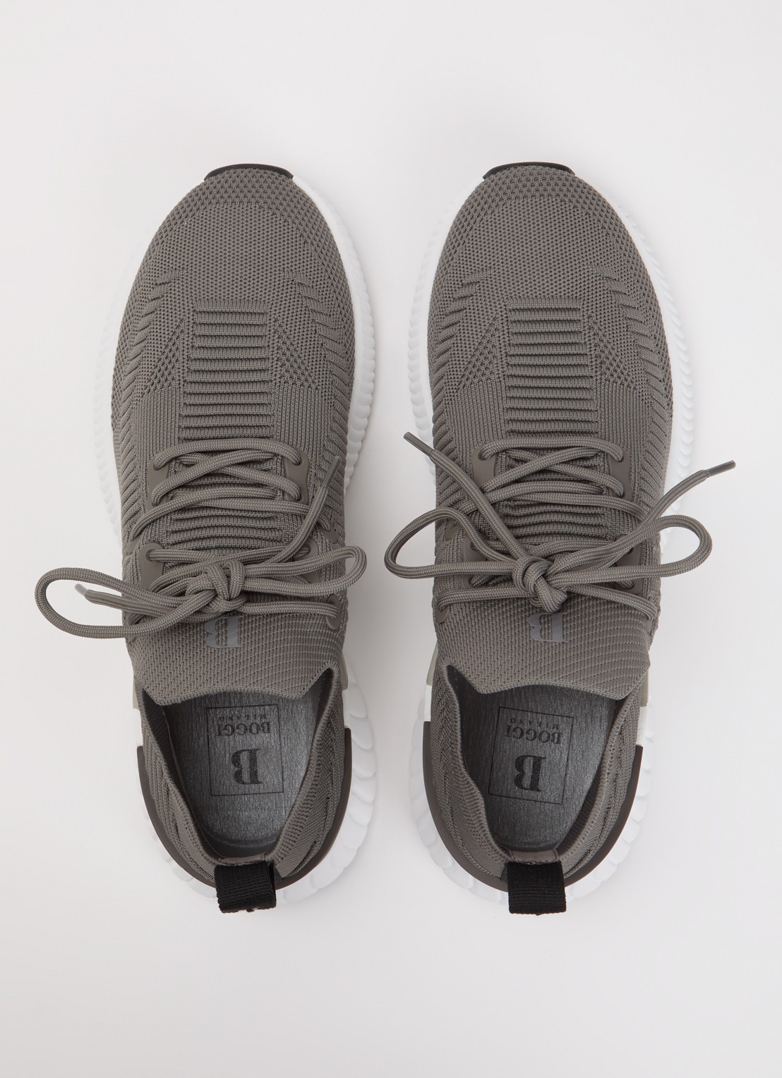 Boggi Milano Sneaker van mesh met logo - detail 4 grijs