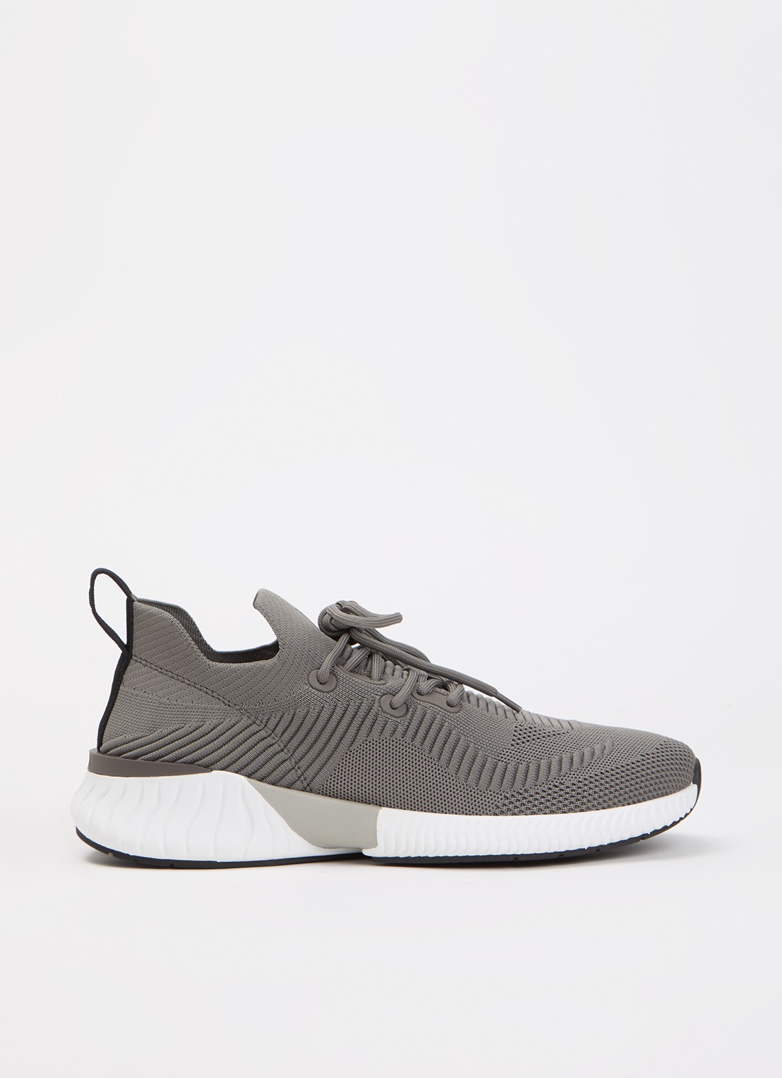 Boggi Milano Sneaker van mesh met logo - voorkant 2 grijs