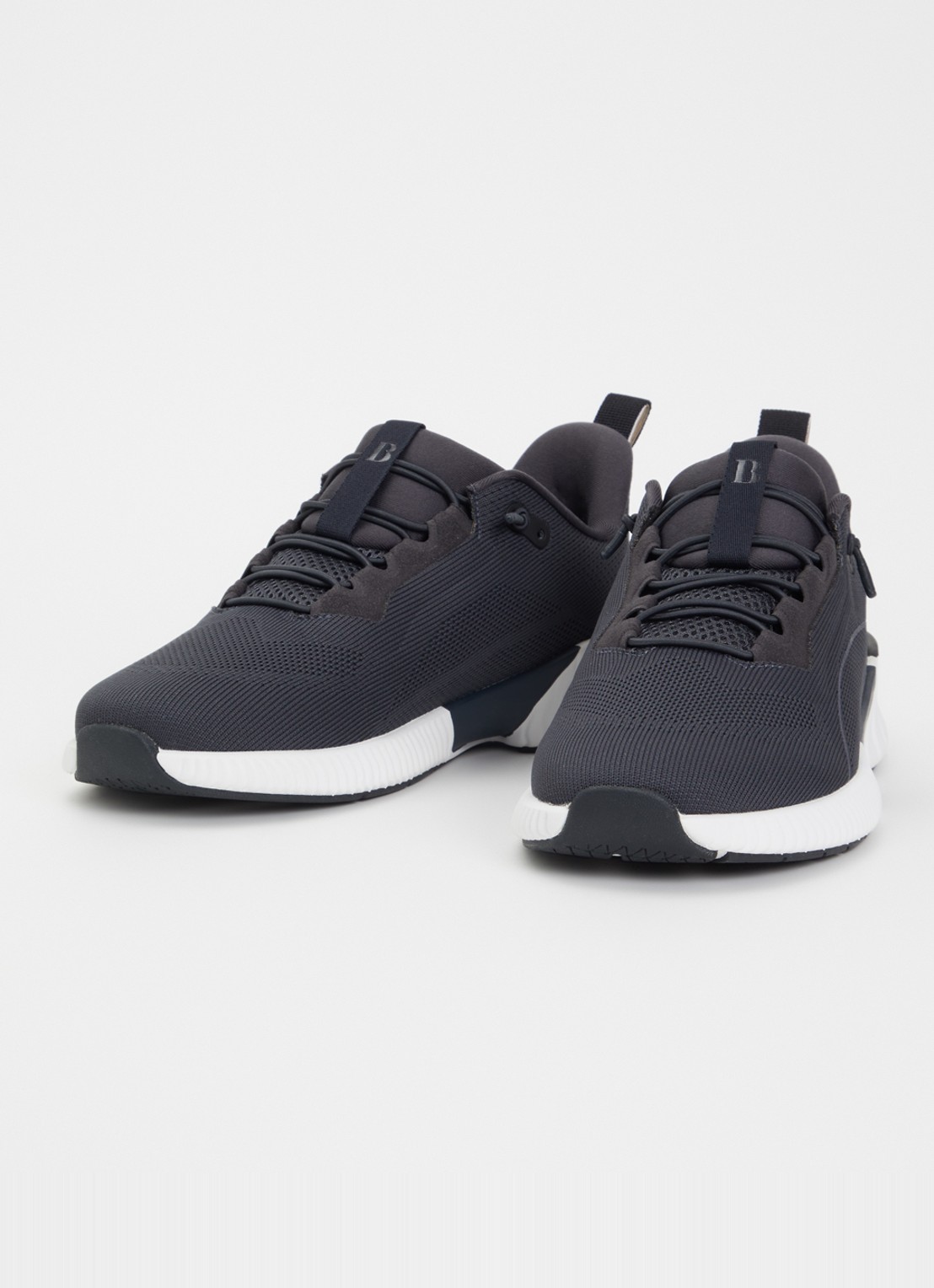 Boggi Milano Sneaker van mesh - detail donkerblauw