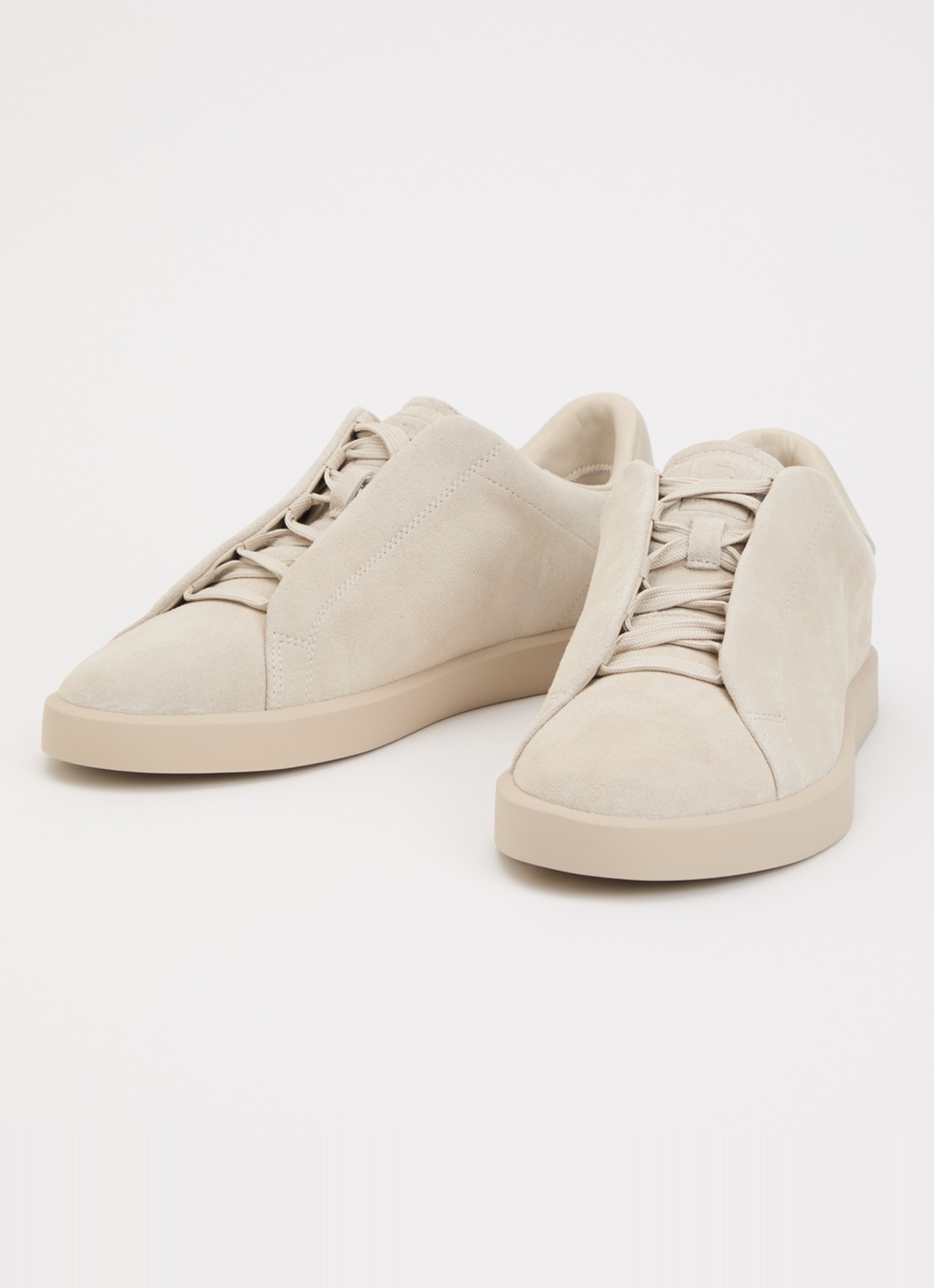 Boggi Milano Sneaker van suède - detail 2 beige