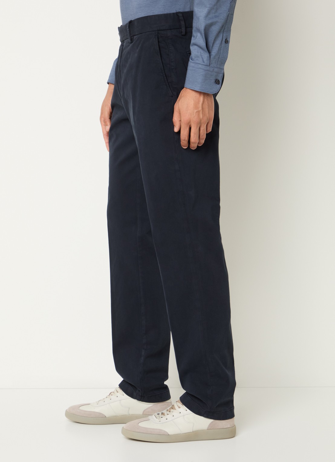 Boggi Milano Straight fit chino met steekzakken - detail 5 donkerblauw