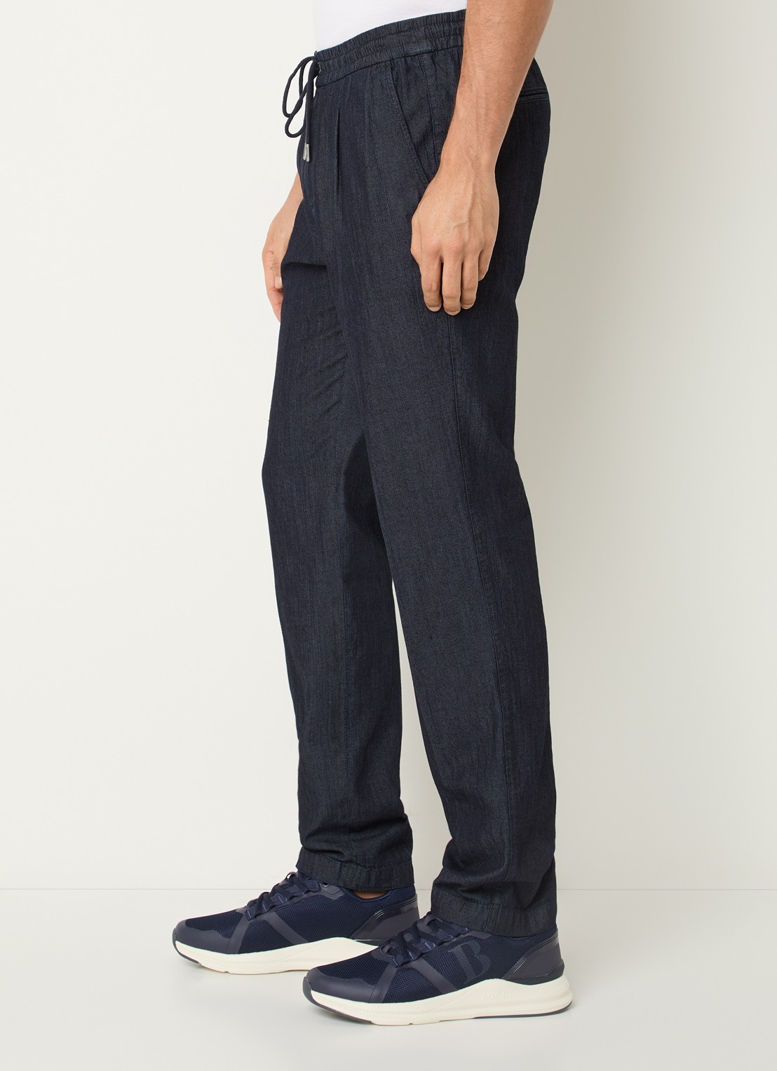 Boggi Milano Straight fit chino met steekzakken - detail 3 indigo