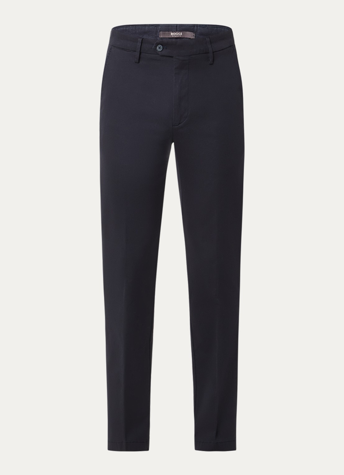 Boggi Milano Straight fit chino met steekzakken - voorkant 2 donkerblauw