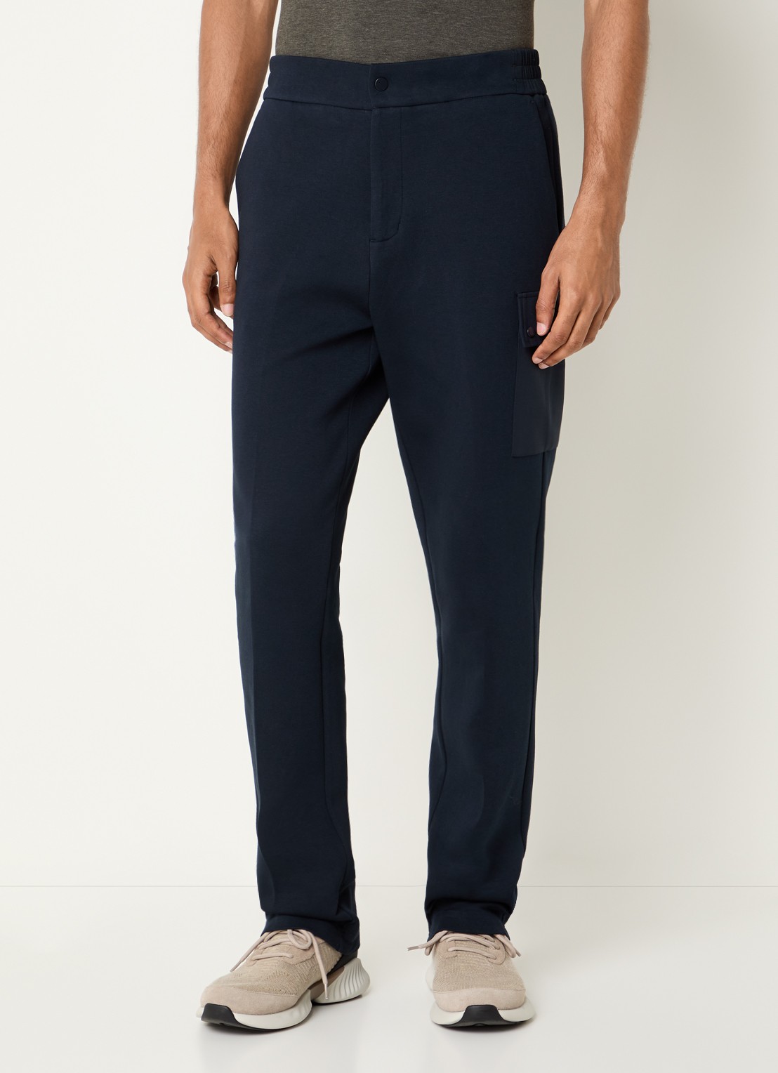 Boggi Milano Straight fit chino met steekzakken - detail 3 donkerblauw