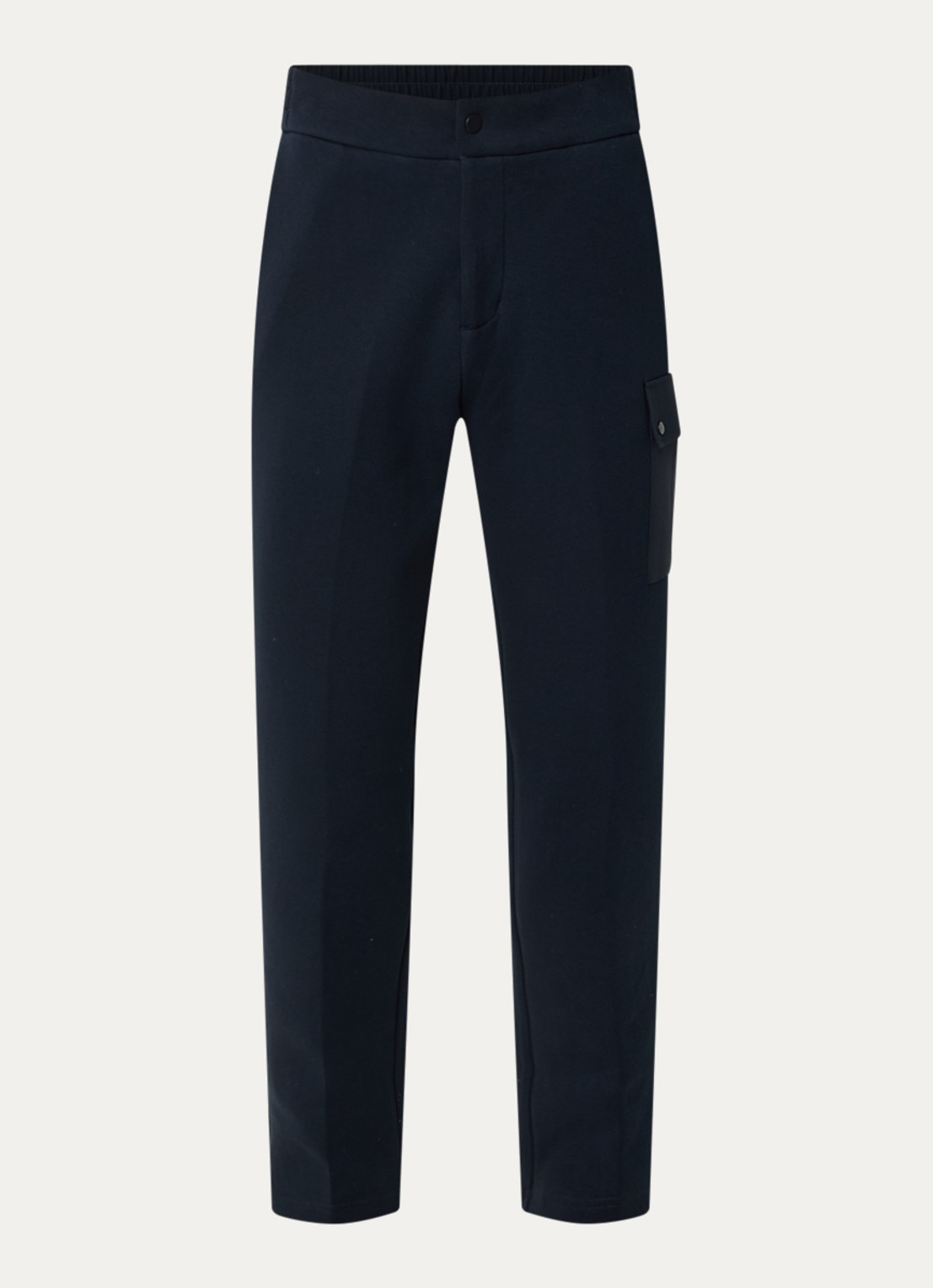 Boggi Milano Straight fit chino met steekzakken - voorkant donkerblauw