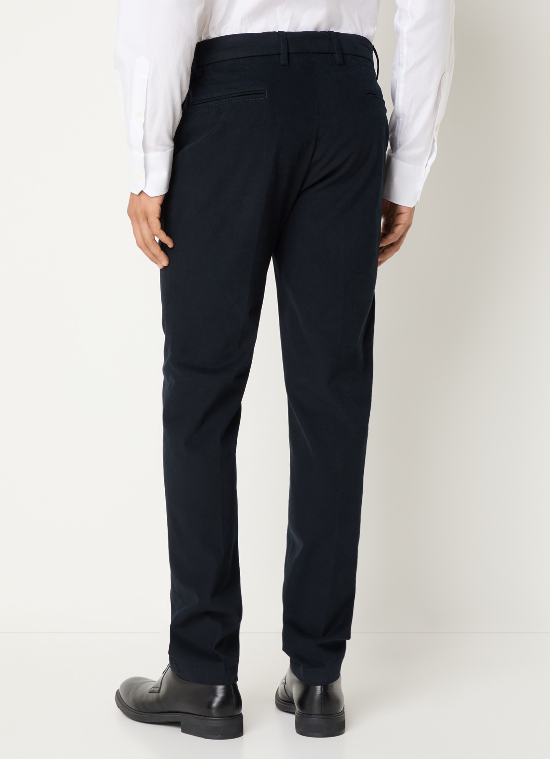 Boggi Milano Straight fit chino met steekzakken - achterkant 3 donkerblauw