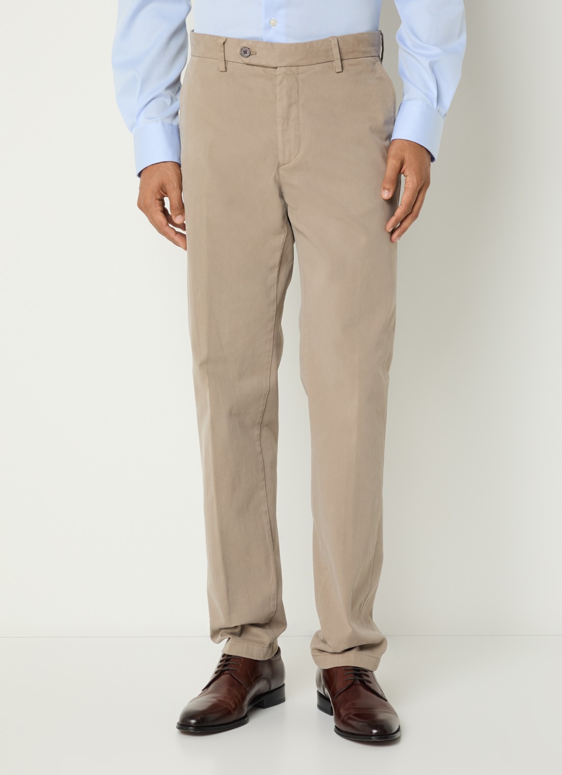 Boggi Milano Straight fit joggingbroek met steekzakken - detail 2 beige