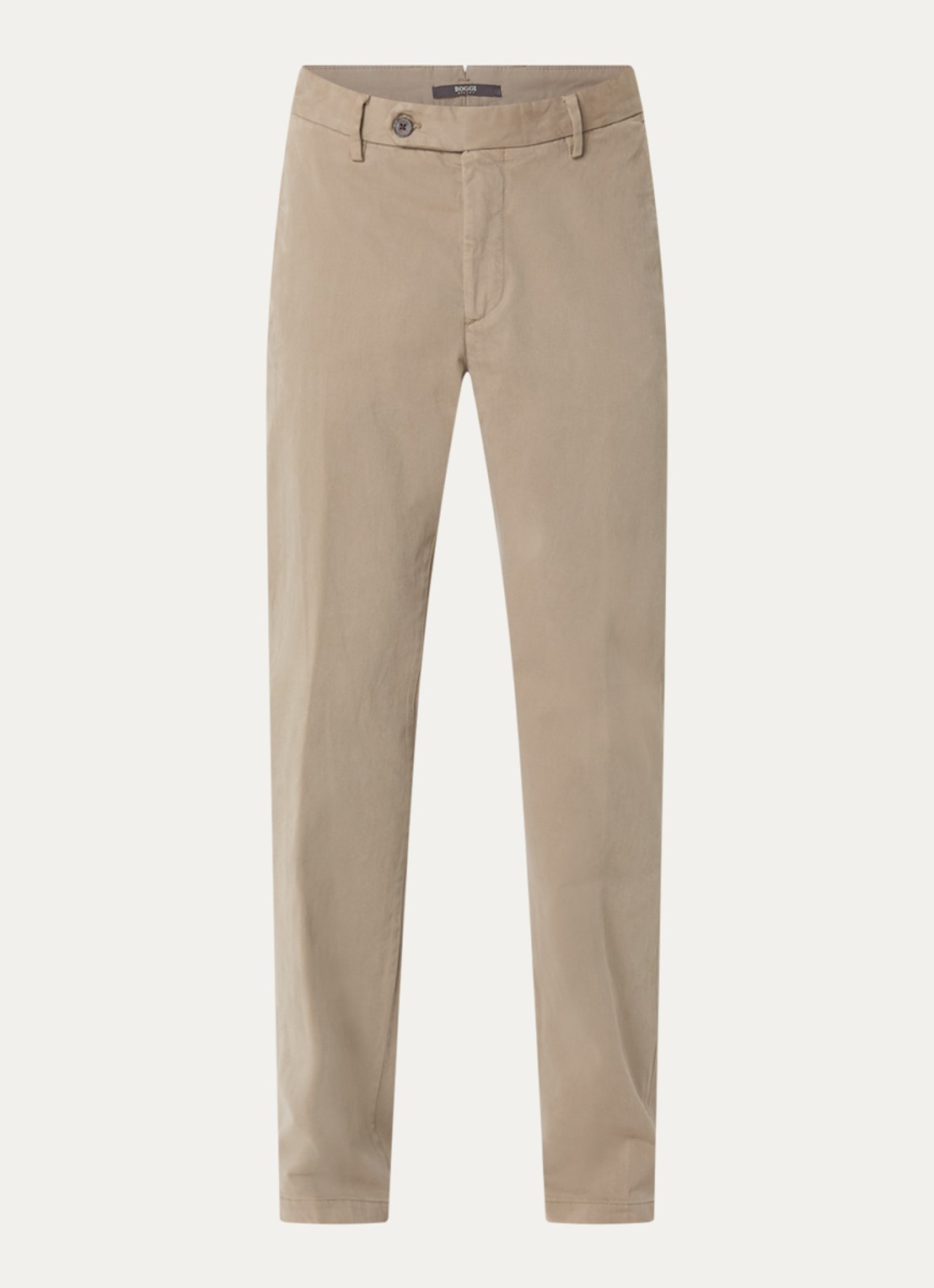 Boggi Milano Straight fit joggingbroek met steekzakken - voorkant 4 beige
