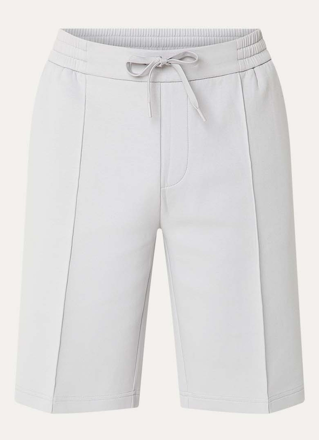 Boggi Milano Straight fit korte broek met steekzakken - voorkant 2 lichtgrijs