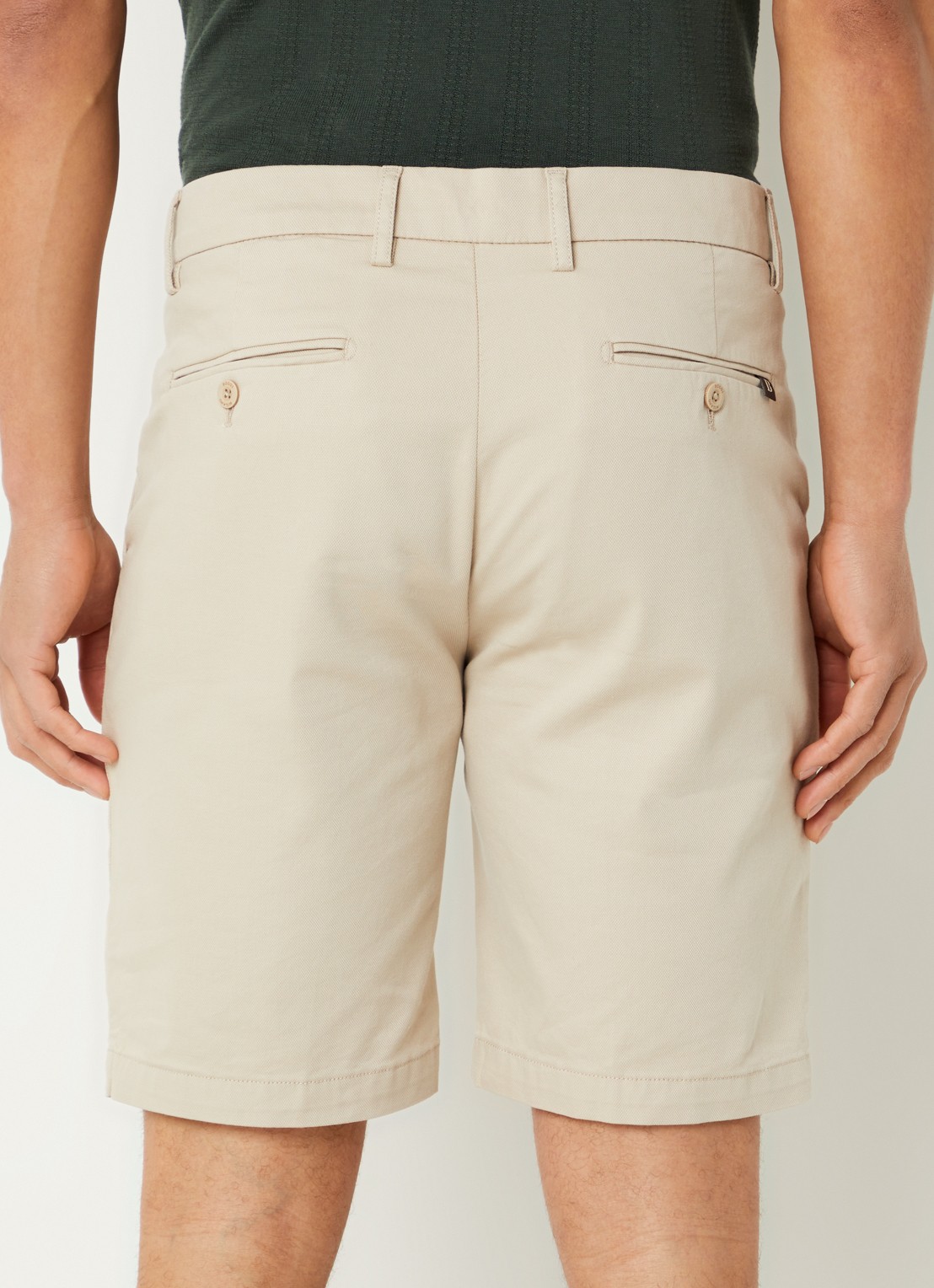 Boggi Milano Straight fit korte broek met steekzakken - achterkant antraciet
