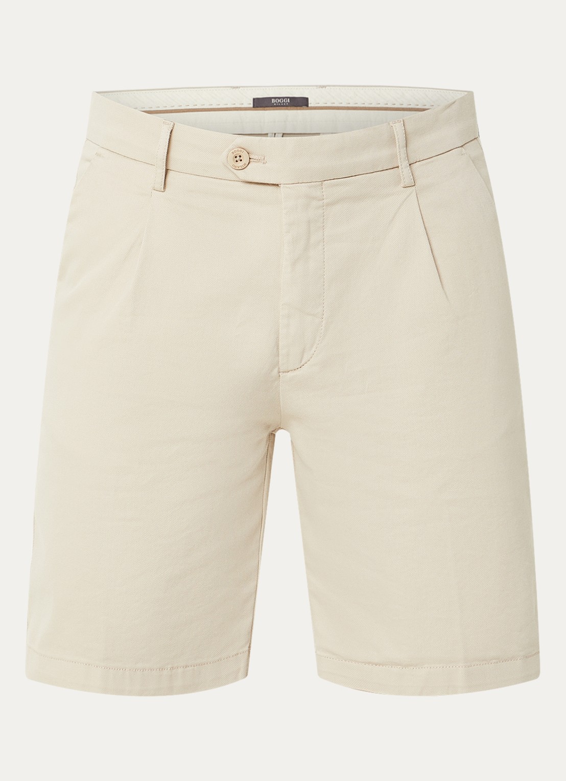 Boggi Milano Straight fit korte broek met steekzakken - voorkant 3 antraciet