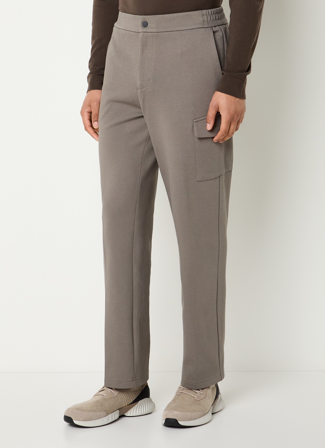 Boggi Milano Straight fit pantalon met steekzakken - detail 3 grijs