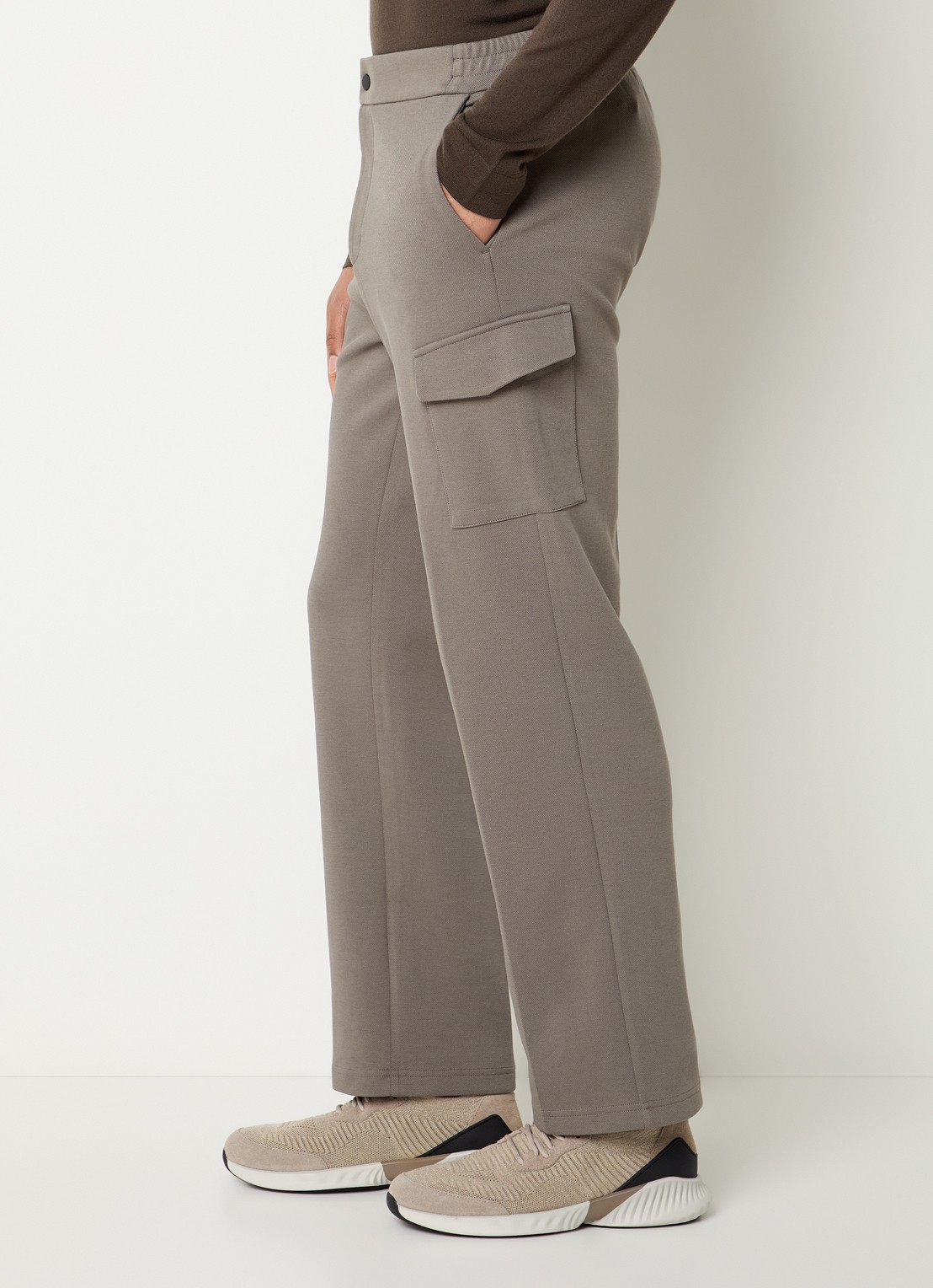 Boggi Milano Straight fit pantalon met steekzakken - detail 4 grijs