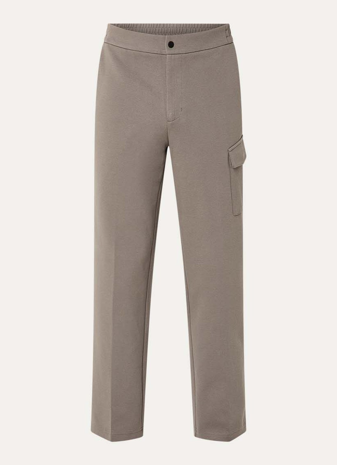 Boggi Milano Straight fit pantalon met steekzakken - voorkant grijs