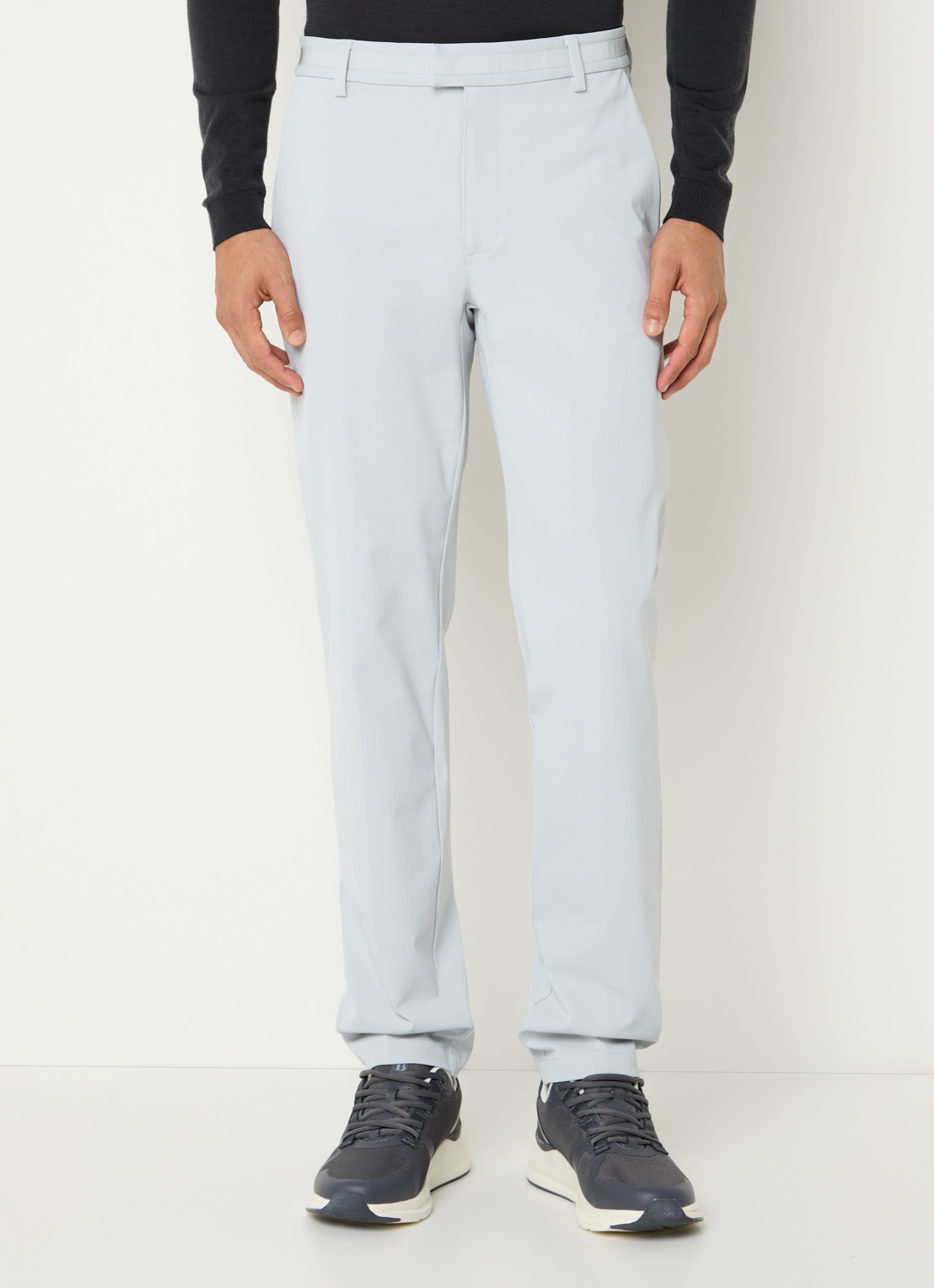 Boggi Milano Straight fit pantalon met steekzakken - detail 2 lichtgrijs