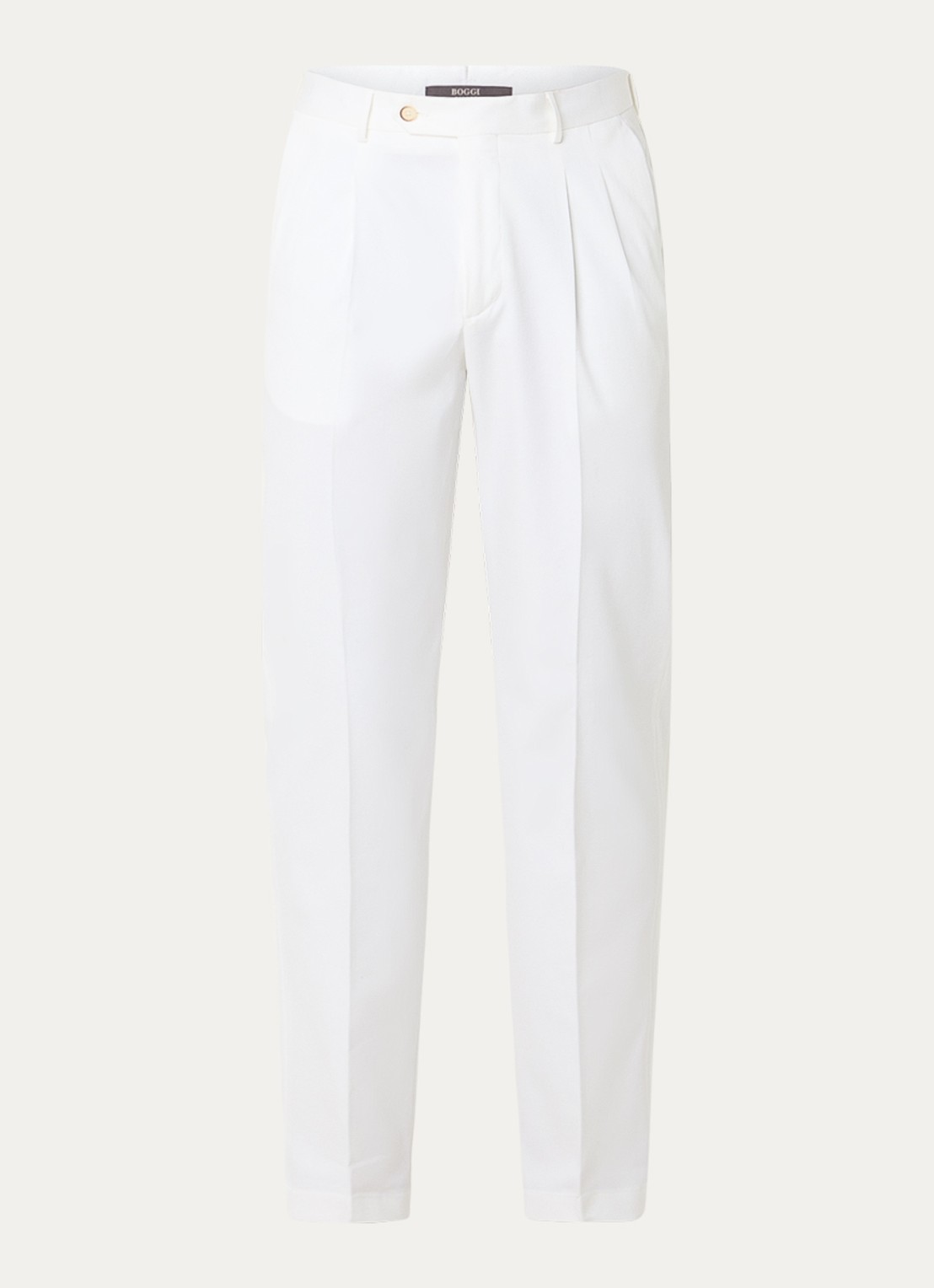 Boggi Milano Straight fit pantalon met steekzakken - voorkant 2 wit