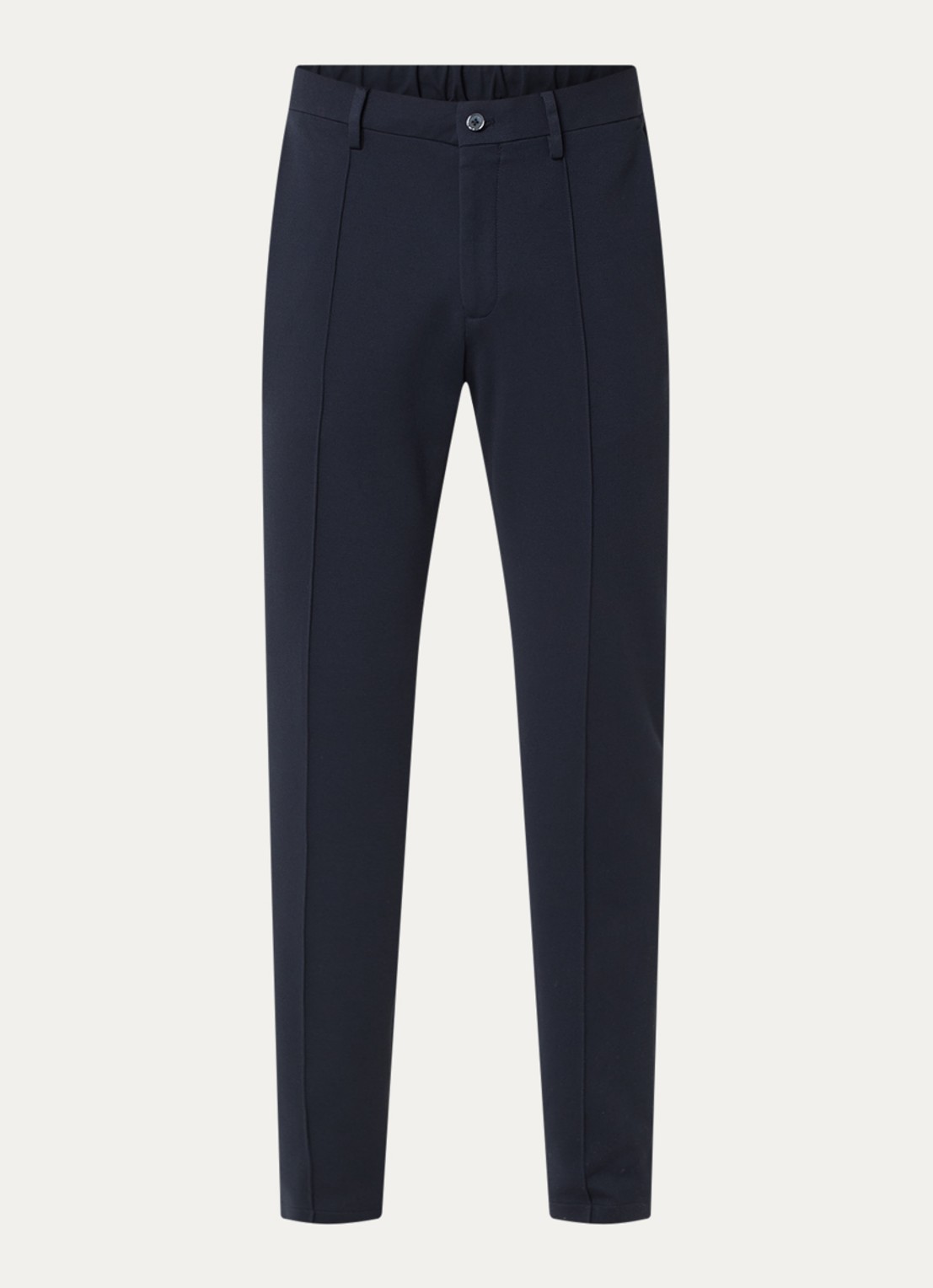 Boggi Milano Straight fit pantalon met steekzakken - voorkant 4 donkerblauw