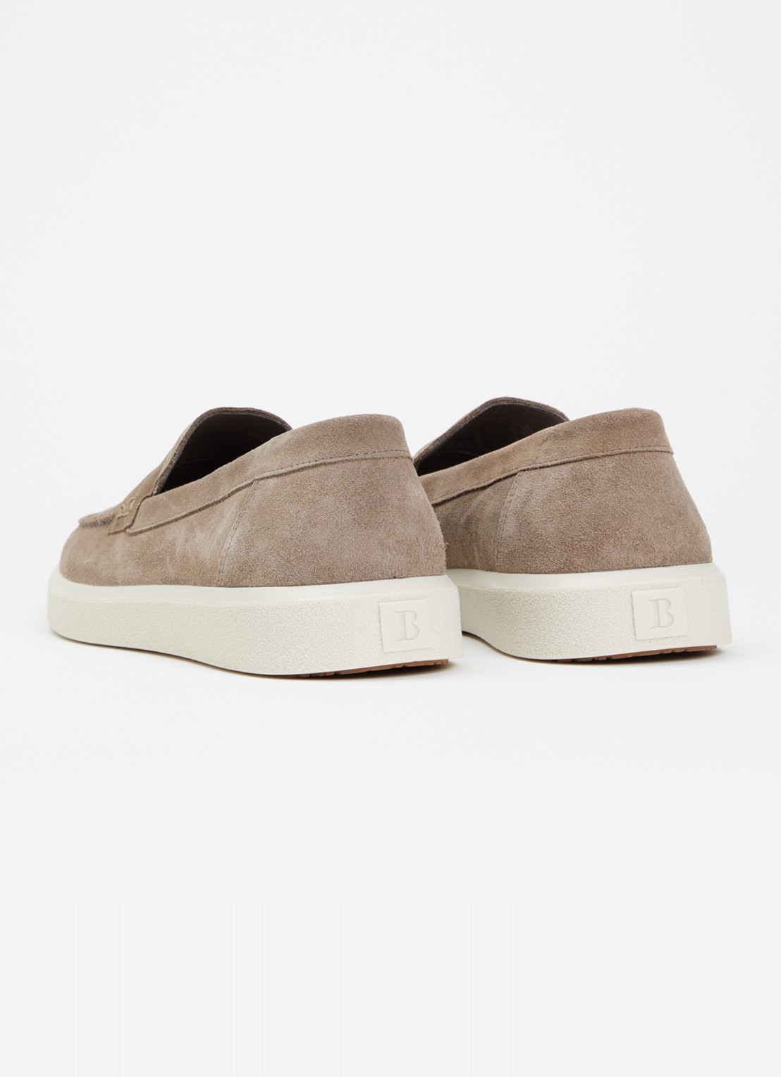 Boggi Milano Stratus slip-on van suède - achterkant 4 lichtbruin