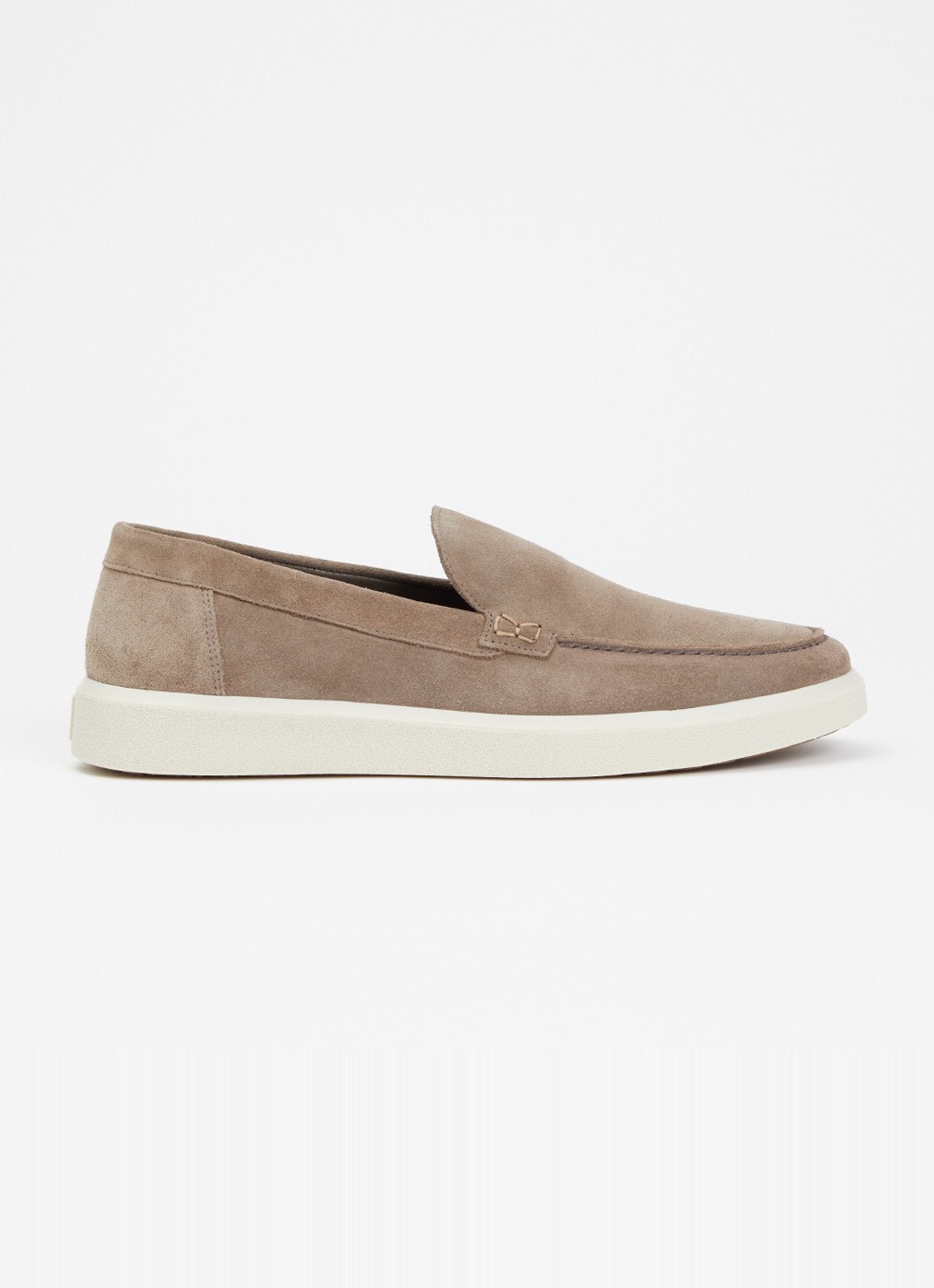 Boggi Milano Stratus slip-on van suède - voorkant 5 lichtbruin