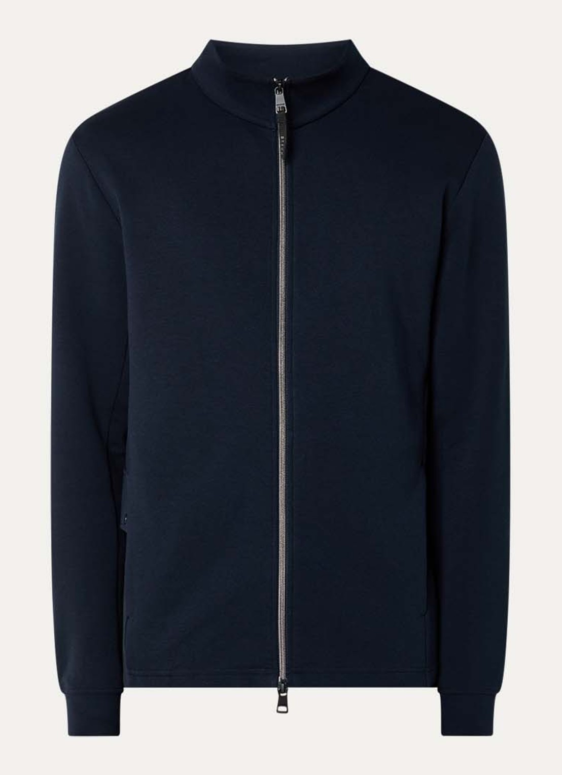 Boggi Milano Sweatvest met ritszakken - voorkant 2 donkerblauw