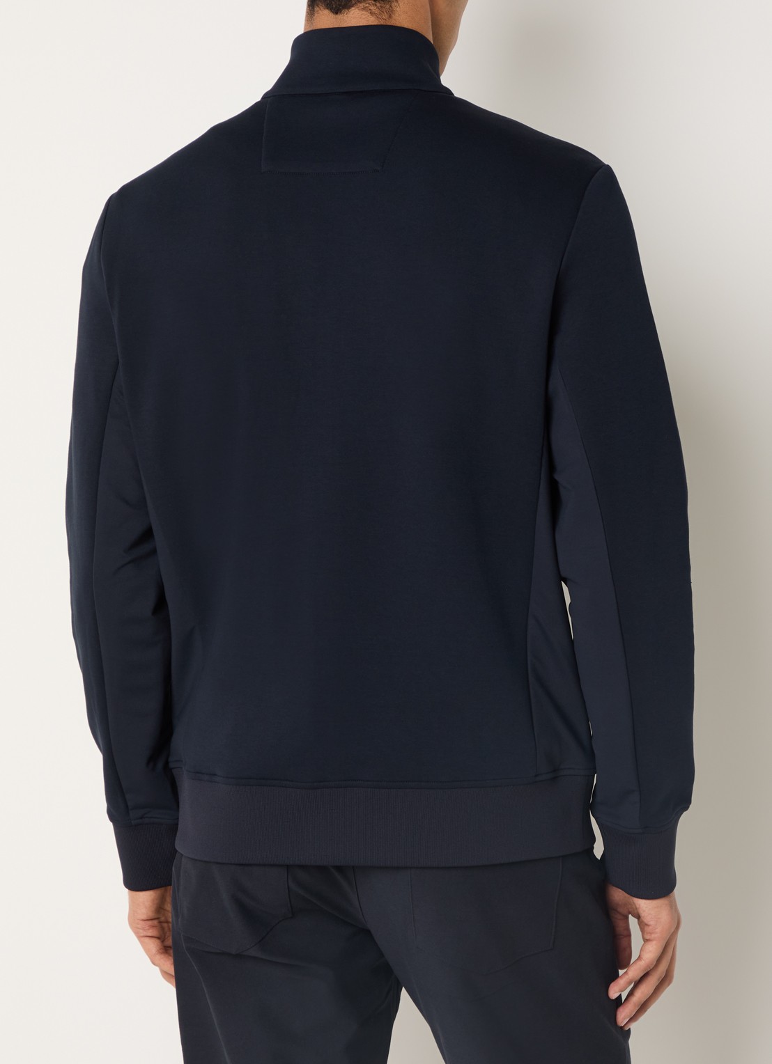 Boggi Milano Sweatvest met ritszakken - achterkant 2 donkerblauw