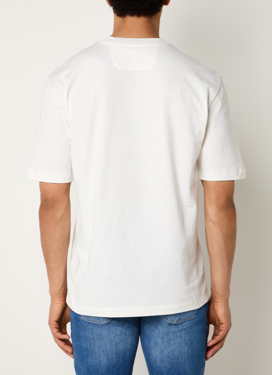 Boggi Milano T-shirt met logoprint - achterkant 4 wit