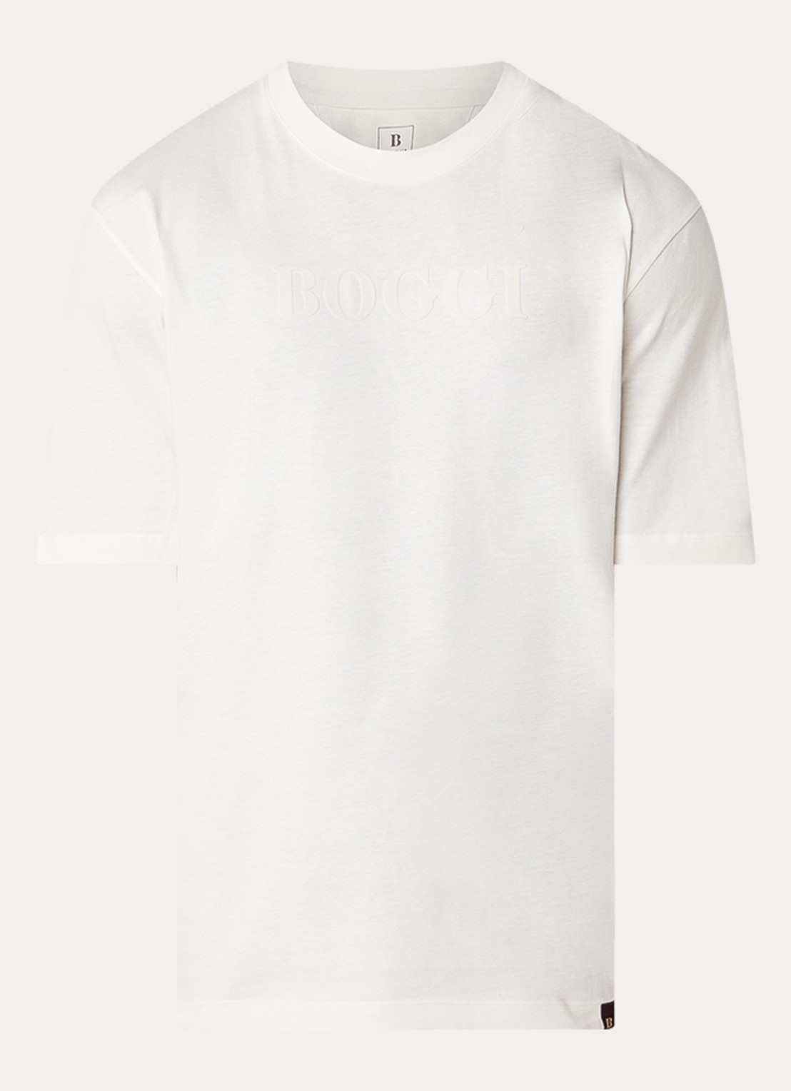 Boggi Milano T-shirt met logoprint - voorkant wit