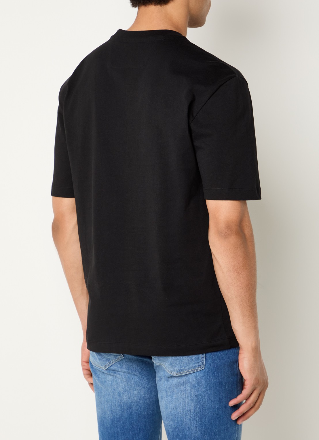 Boggi Milano T-shirt met logoprint - achterkant zwart