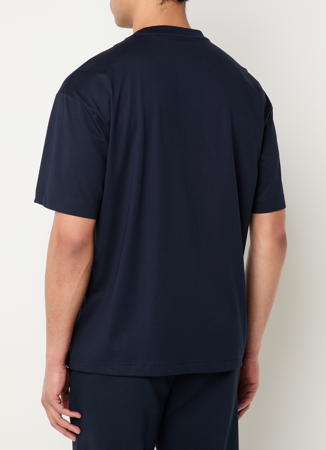 Boggi Milano T-shirt met ronde hals - achterkant 3 donkerblauw