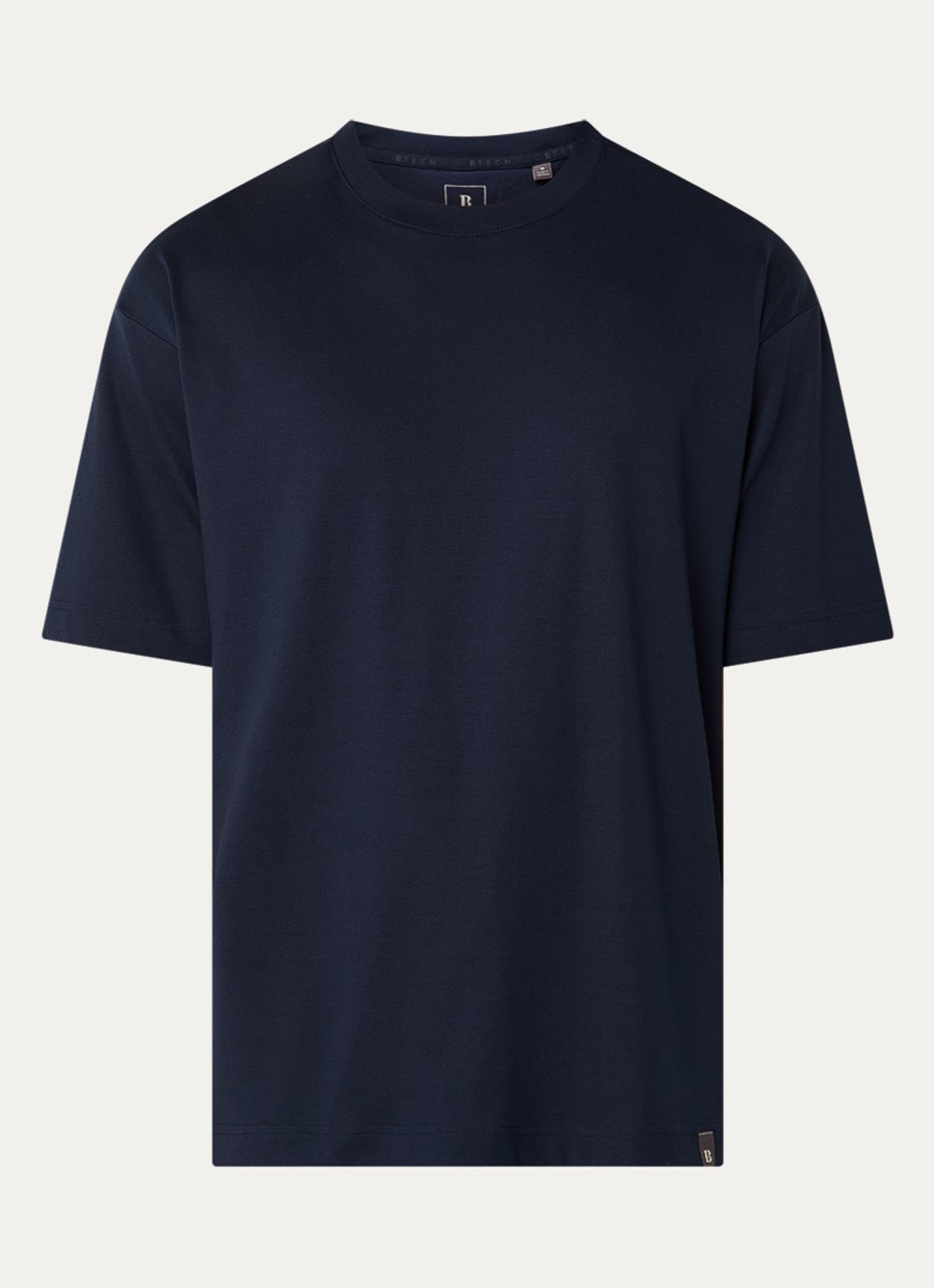 Boggi Milano T-shirt met ronde hals - voorkant donkerblauw