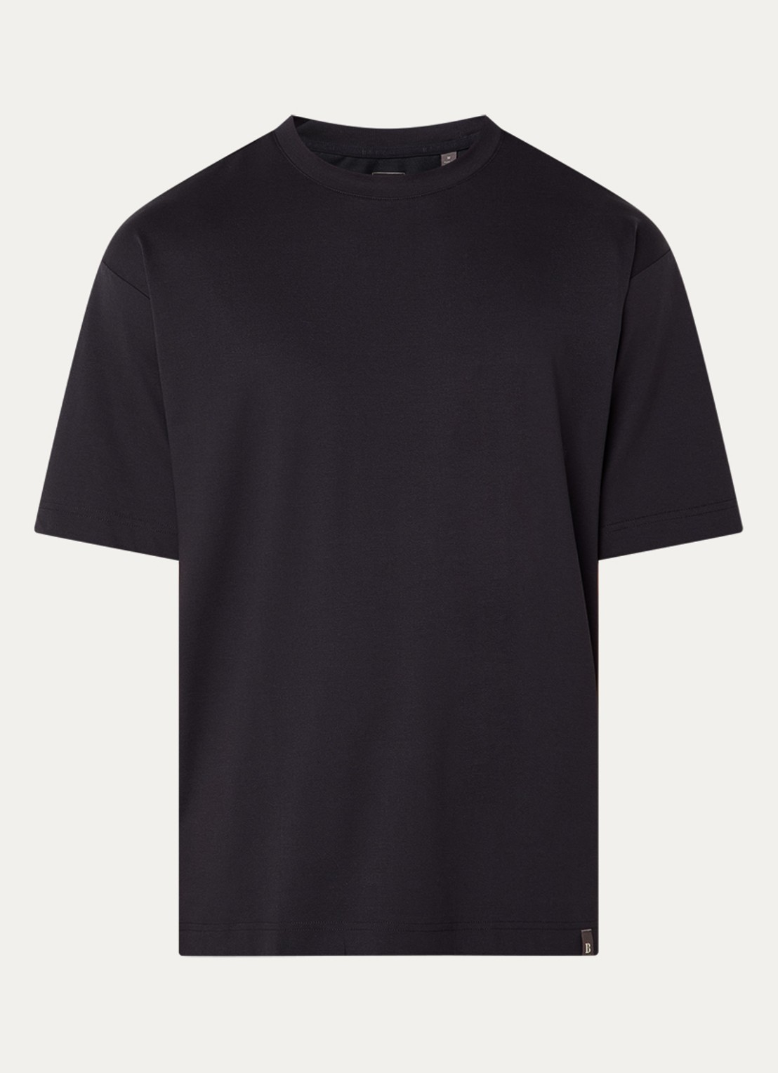 Boggi Milano T-shirt met ronde hals - voorkant 2 zwart