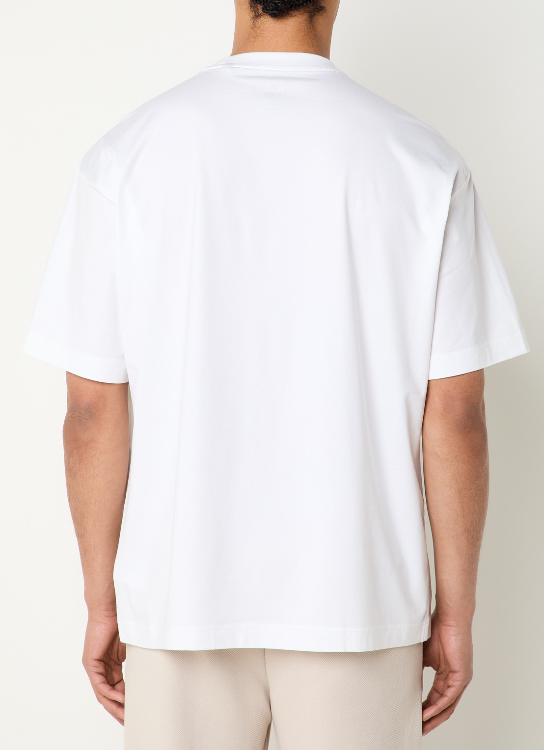 Boggi Milano T-shirt met ronde hals - achterkant wit