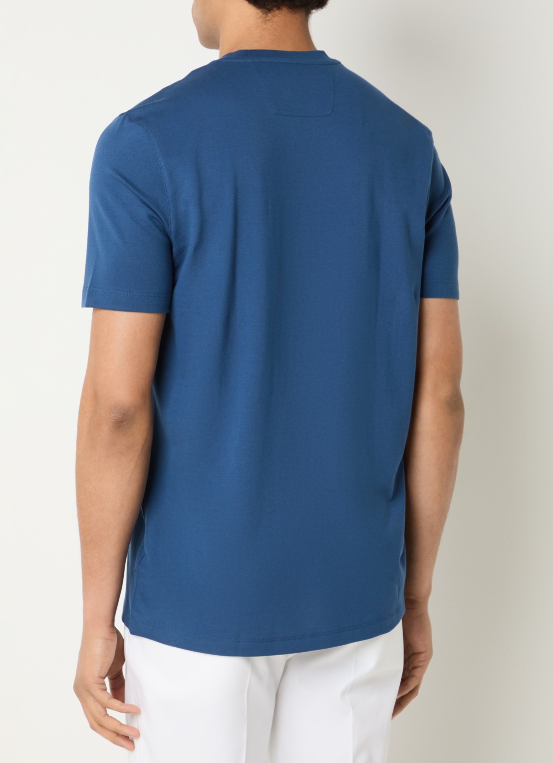 Boggi Milano T-shirt met ronde hals - achterkant 4 indigo