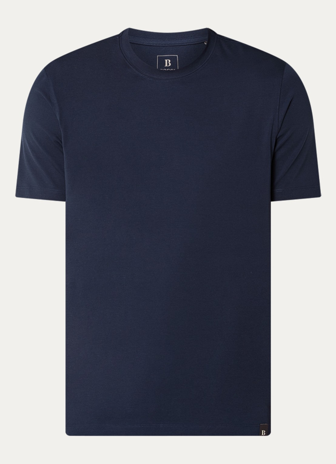 Boggi Milano T-shirt met ronde hals - voorkant 3 donkerblauw