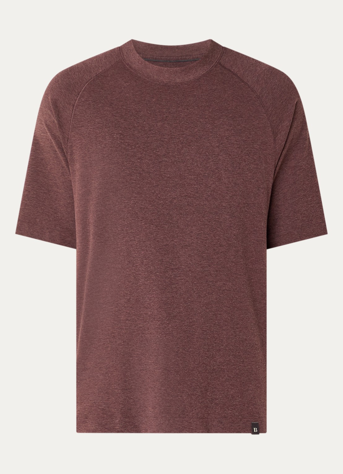 Boggi Milano T-shirt met ronde hals - voorkant bordeauxrood