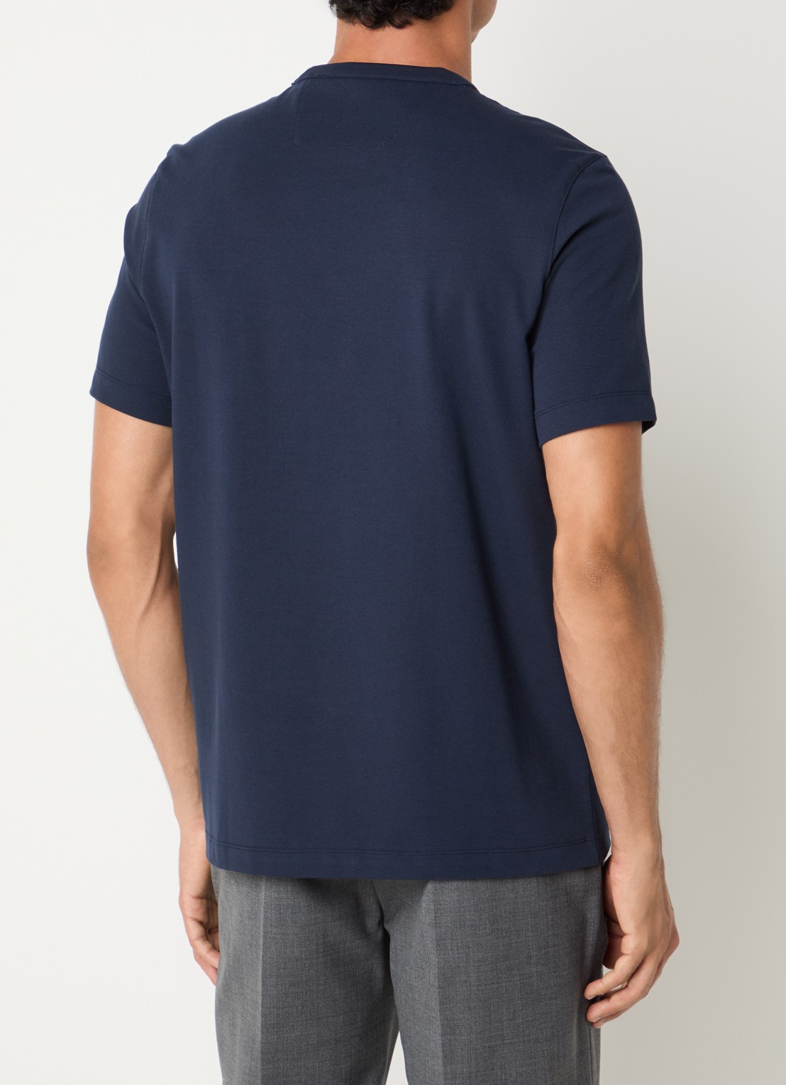 Boggi Milano T-shirt met ronde hals - achterkant donkerblauw