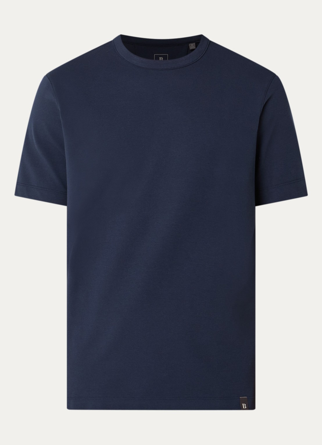 Boggi Milano T-shirt met ronde hals - voorkant 2 donkerblauw