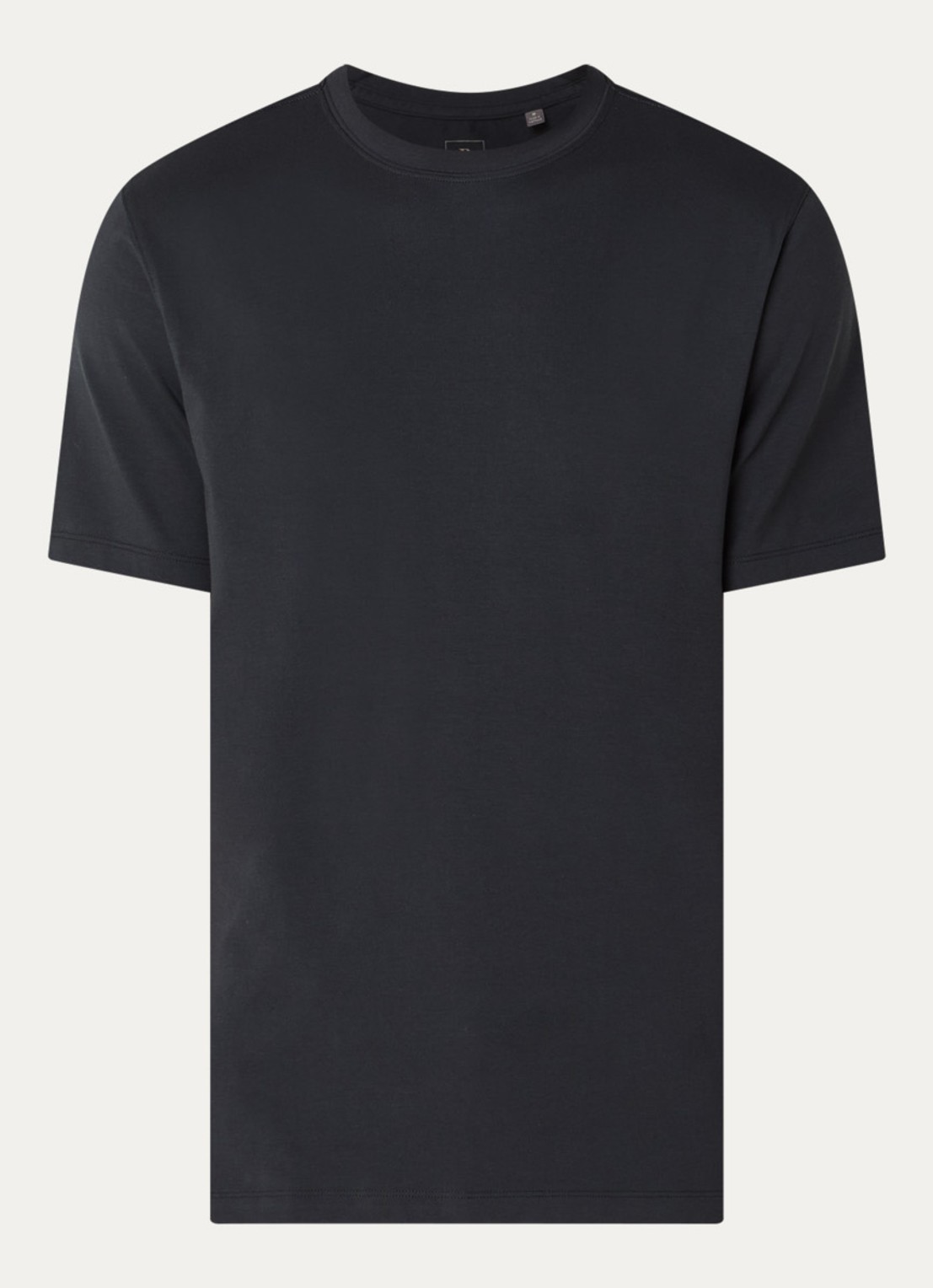 Boggi Milano T-Shirt met ronde hals - voorkant zwart