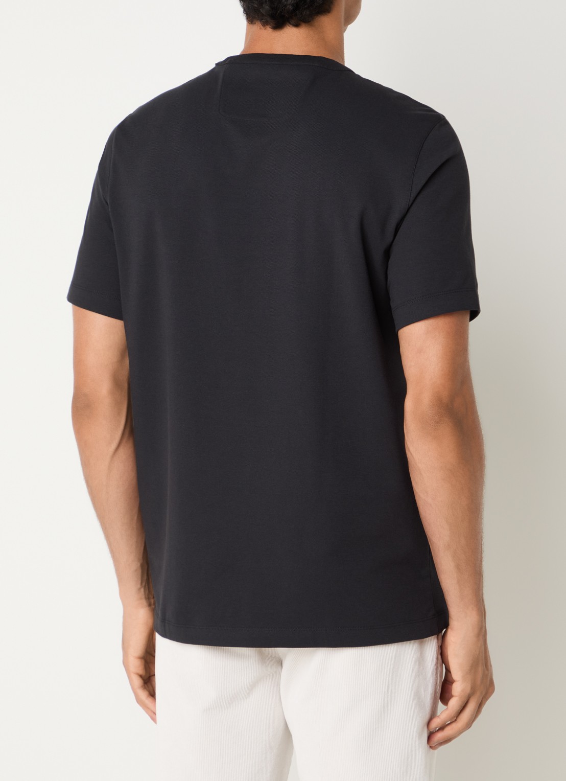 Boggi Milano T-Shirt met ronde hals - achterkant 3 zwart