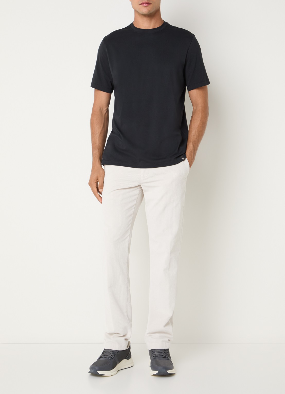 Boggi Milano T-Shirt met ronde hals - voorkant 2 zwart