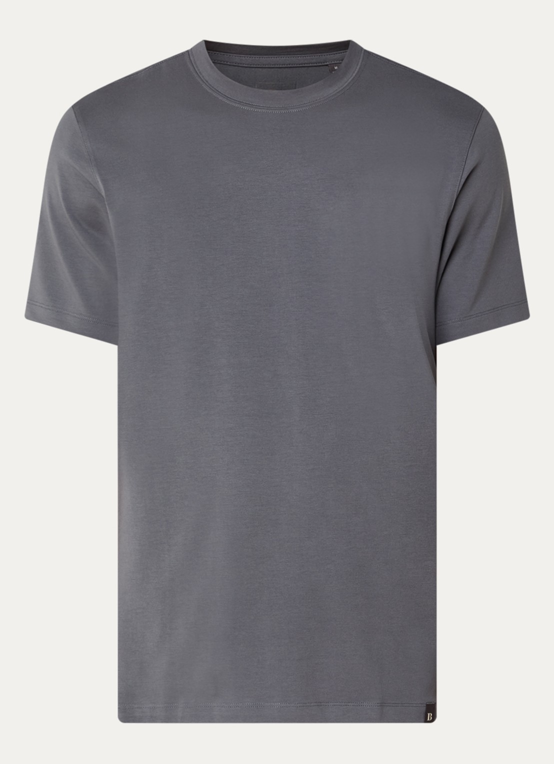 Boggi Milano T-shirt met ronde hals - voorkant donkergrijs